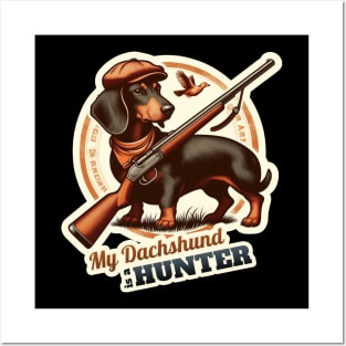 Hunter Dachshund Posters and Art